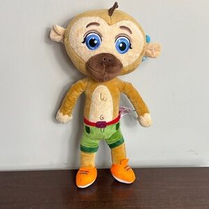 Fiesta Plush Monkey Gibby Gibbon with Orange Shoes and Green Shorts